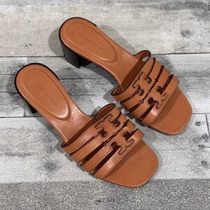 TORY BURCH Ines Cage Slide Sandal In Camel - Size - 6